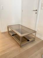 Salontafel glas & metaal - modern design, Ophalen, Gebruikt, 100 tot 150 cm, 50 tot 100 cm