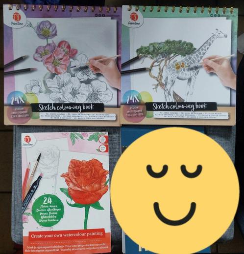 Lot 3 livres de coloriages + aquarelles Sketch booking neufs, Hobby & Loisirs créatifs, Dessin, Neuf, Livre ou Guide, Enlèvement ou Envoi