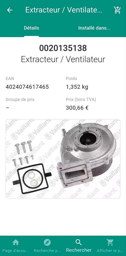 Uitdrijver / Ventilator Vaillant (nieuwe), Verzamelen, Overige Verzamelen, Nieuw