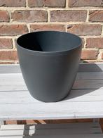 Pot de fleurs - plastique - ronde - 30cm - anthracite, Jardin & Terrasse, Pots de fleurs, Comme neuf, Intérieur, Synthétique, 25 à 40 cm