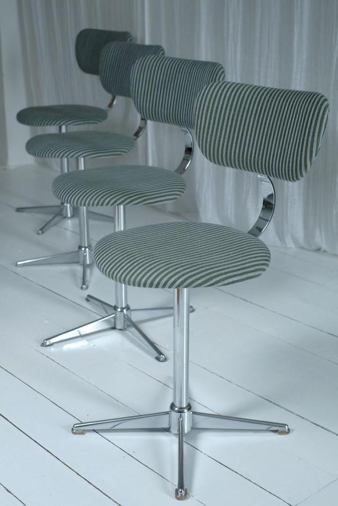Chrome Eetkamerstoelen, Huis en Inrichting, Stoelen, Nieuw, Vier, Stof, Ophalen