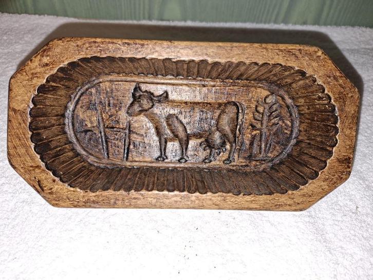 oude houten botervorm, begin 1900, Antiek en Kunst, Curiosa en Brocante, Ophalen of Verzenden