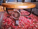Rustieke salontafel, Huis en Inrichting, Ophalen, Gebruikt, Rond, Minder dan 50 cm