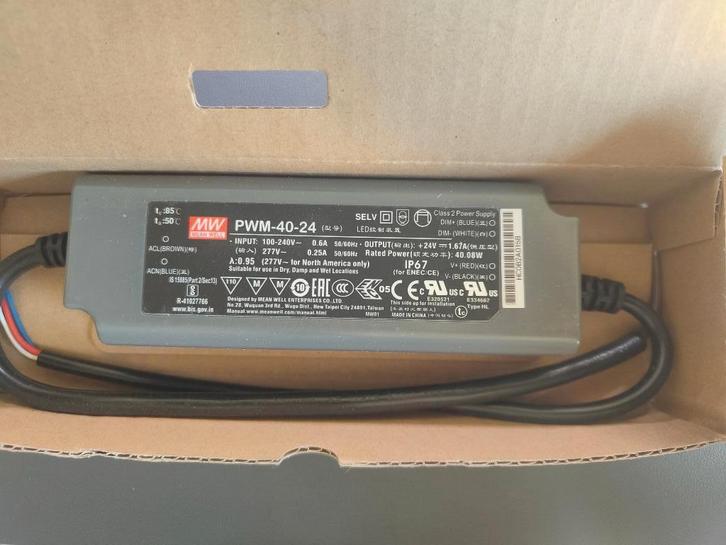 5x MW Mean Well PWM-40-24 LED driver transformator - NIEUW, Elektronische apparatuur, Onderdelen en Toebehoren, Nieuw, Ophalen of Verzenden