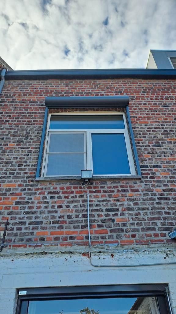 beige pvc raam dubbel glas, Doe-het-zelf en Bouw, Glas en Ramen, Gebruikt, Ophalen