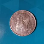 België 5 frank zilver Leopold II 1866 F • - super zeldzaam, Timbres & Monnaies, Monnaies | Belgique, Argent, Enlèvement ou Envoi