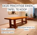 ‼️ VOL EIKEN TAFEL MET 8 STOELEN  TE KOOP ‼️, Ophalen, Zo goed als nieuw