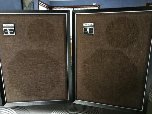 Philips 22RH453/01R uit 1974, Audio, Tv en Foto, Luidsprekerboxen, Gebruikt, Front, Rear of Stereo speakers, Minder dan 60 watt
