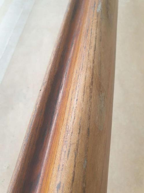 Antieke vintage trapleuning 1886, L 356cm, handgreep 5,5x5,5, Doe-het-zelf en Bouw, Ladders en Trappen, Ophalen of Verzenden