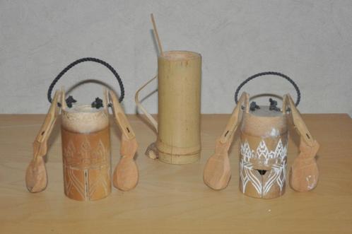 Set van 3 Indonesische bamboe muziekinstrumenten, Livres, Musique, Neuf, Instrument, Enlèvement ou Envoi