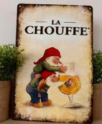 Metalen reclamebord La Chouffe, Verzamelen, Biermerken, Ophalen of Verzenden