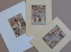 EDGARD TYTGAT / LOT VAN 3 STUKS / KLEURHOUTSNEDE / 36x29cm, Enlèvement ou Envoi