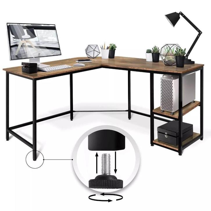 Computertafel Hoekbureau Bureau Kantoortafel Werktafel PC, Huis en Inrichting, Overige Huis en Inrichting, Nieuw, Ophalen