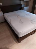 Tweepersoonsbed, Huis en Inrichting, Slaapkamer | Bedden, Ophalen, Bruin