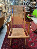 Chaise pliante en bois et cannage, Ophalen of Verzenden