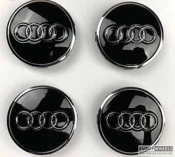 AUDI Logo Naafdop (set) ø 61 mm 4M0601170 Naafkap ZWART beschikbaar voor biedingen