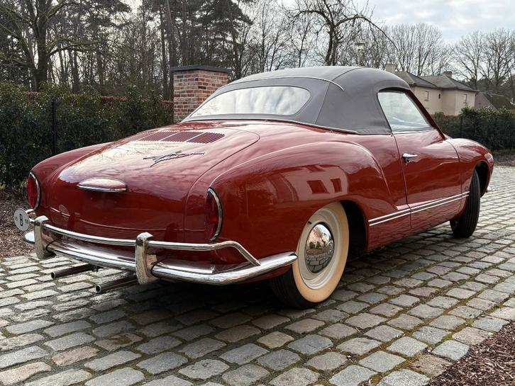 1959 Karmann Ghia, Auto's, Oldtimers, Particulier, Volkswagen, Benzine, Cabriolet, 2 deurs, Handgeschakeld, Rood, Grijs, Ophalen