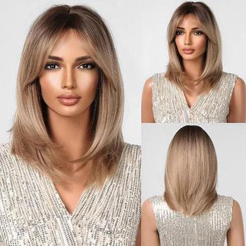 Pruik kort bob model medium blond haar model Merel beschikbaar voor biedingen