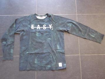 groen-blauw longsleeve met het woord Easy beschikbaar voor biedingen