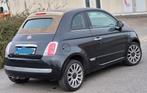 Fiat 500 cabrio 12ess an2014 cuir rouge 170mkm 4700€, Auto's, Fiat, Euro 5, Cabriolet, Zwart, Leder