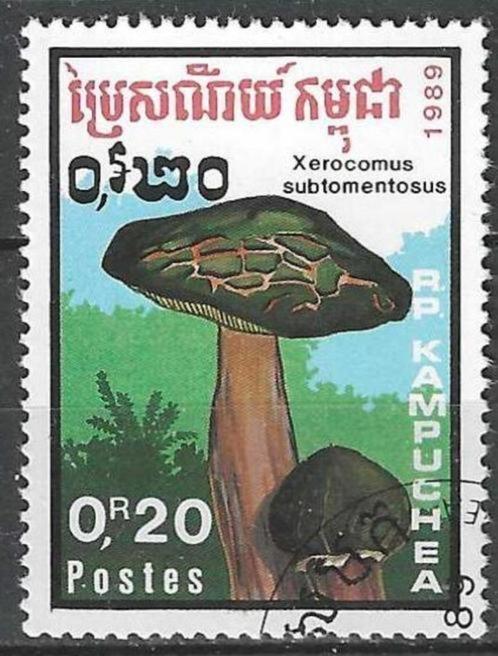 Kampuchea 1989 - Yvert 871A - Paddenstoel (ST), Postzegels en Munten, Postzegels | Azië, Gestempeld, Verzenden