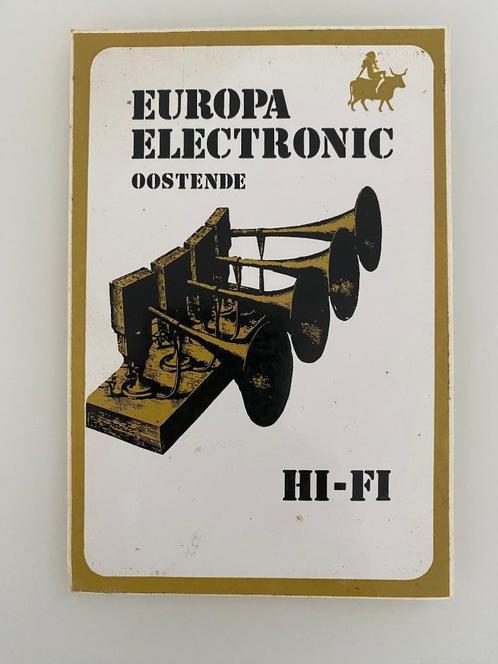 Sticker Hi-Fi Europa Electronic Oostende 70's, Collections, Autocollants, Comme neuf, Autres types, Enlèvement ou Envoi