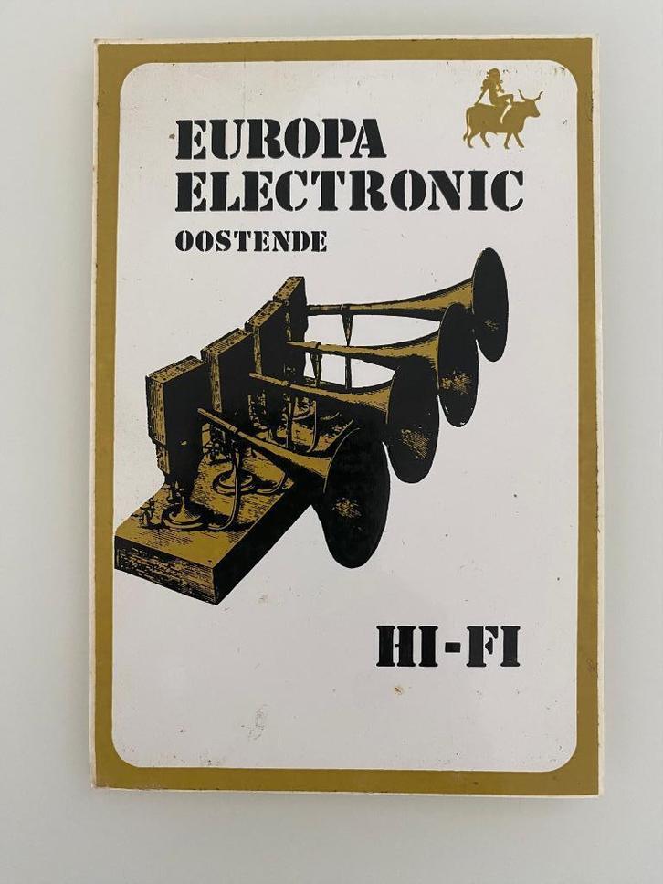Sticker Hi-Fi Europa Electronic Oostende 70's, Verzamelen, Stickers, Zo goed als nieuw, Overige typen, Ophalen of Verzenden