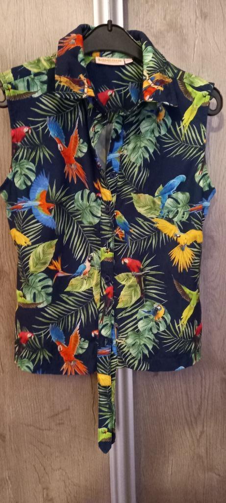 top met zomerse print someone maat 134, Kinderen en Baby's, Kinderkleding | Maat 134, Zo goed als nieuw, Meisje, Overhemd of Blouse