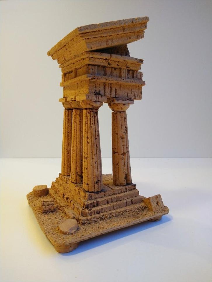 Tempel van de Dioscuren (schaalmodel in kurk), Huis en Inrichting, Woonaccessoires | Overige, Gebruikt, Ophalen
