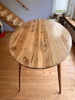 Ovale eettafel van massief sheesham, Ophalen, Gebruikt, 100 tot 150 cm, Vijf personen of meer