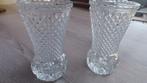 2 identieke glazen kleine vazen, Ophalen, Overige kleuren, Minder dan 50 cm, Glas