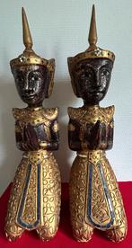 Zeldzaam paar houten Temple Grand Guards, Ophalen of Verzenden