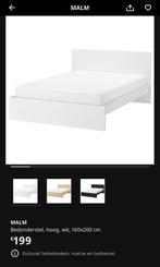 Malm bed 160x200 + 2 nachtkastjes + lattenbodem IKEA, Huis en Inrichting, Slaapkamer | Bedden, Ophalen, Gebruikt