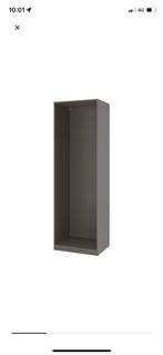 Ikea pax donkerbruin 75x58x236 + lades en planken, Enlèvement, Comme neuf, Verre