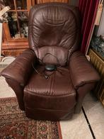 Bruine lederen relaxzetel, Huis en Inrichting, Ophalen