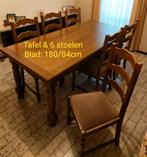 Eiken tafel met 6 stoelen., Huis en Inrichting, Complete eetkamers, Ophalen, Zo goed als nieuw