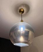 hanglamp licht zwart getint glas incl lamp, Huis en Inrichting, Ophalen, Zo goed als nieuw, Glas
