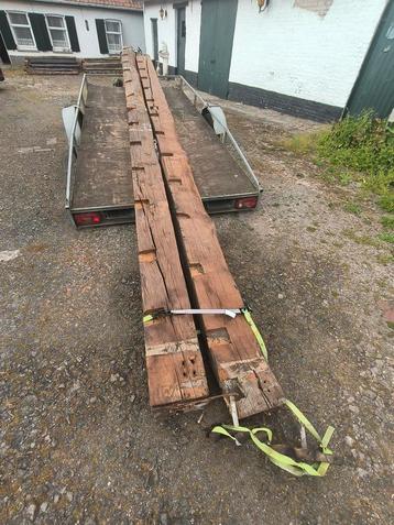 2 poutres en chêne de 6,7 m, Bois dur, Enlèvement, Utilisé, 250 cm ou plus