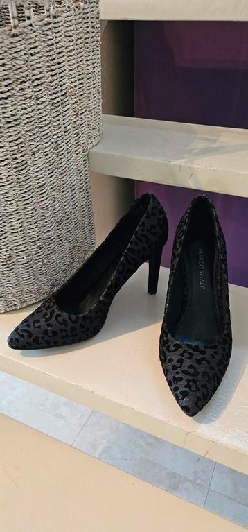Escarpins Marco Tozzi noirs léopard pailletés taille 39 beschikbaar voor biedingen