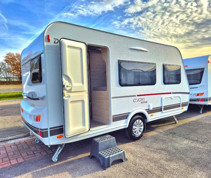 Dethleffs C'joy 420 QSH "Active", Caravanes & Camping, Caravanes, Entreprise, jusqu'à 3, 750 - 1000 kg, Siège de train, Dethleffs