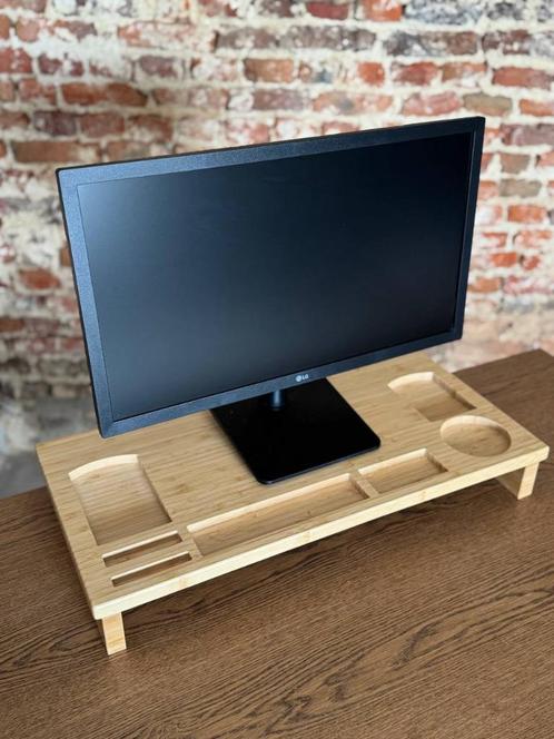 Support d'écran en bambou naturel, Computers en Software, Laptopstandaarden, Zo goed als nieuw, Ophalen