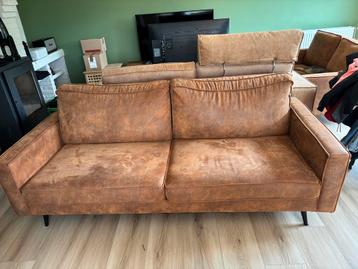 Cognac kleur zetel - 3 zit, Huis en Inrichting, Zetels | Zetels, Ophalen