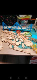 Houten treinset met toebehoren, Kinderen en Baby's, Ophalen of Verzenden, Zo goed als nieuw