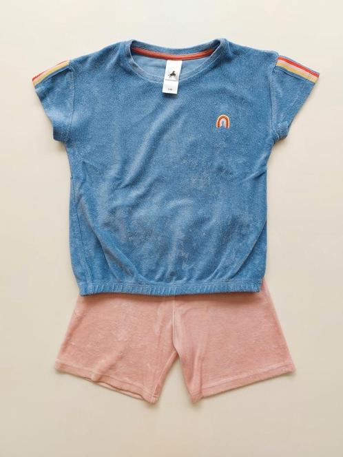 Setje in badstof - maat 116, Kinderen en Baby's, Kinderkleding | Maat 116, Zo goed als nieuw, Meisje, Setje, Ophalen of Verzenden