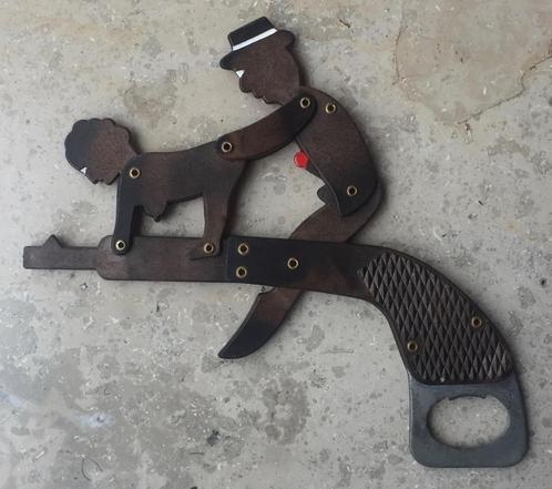 Ondeugende combi van flessenopener, pistooltje & speelgoed, Antiek en Kunst, Curiosa en Brocante, Ophalen of Verzenden