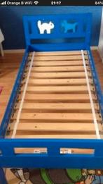 Peuterbed Ikea blauw et matras, 70 tot 85 cm, 140 tot 160 cm, Zo goed als nieuw, Ophalen
