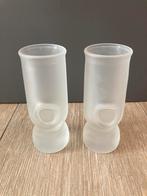 Set 2 borrelglaasjes mat glas voor diepvries, Ophalen of Verzenden, Gebruikt, Borrel- of Shotglas