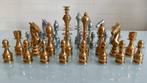 Metalen luxe schaakstukken., Antiek en Kunst, Curiosa en Brocante, Ophalen of Verzenden