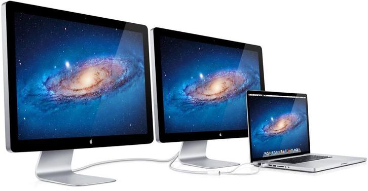 Apple 27' Thunderbolt Display 2x, Informatique & Logiciels, Moniteurs, Comme neuf, 60 Hz ou moins, DisplayPort, Thunderbolt, Haut-parleurs intégrés