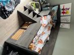 Steigerhouten kinderbed, Ophalen, 85 tot 100 cm, Gebruikt, Matras